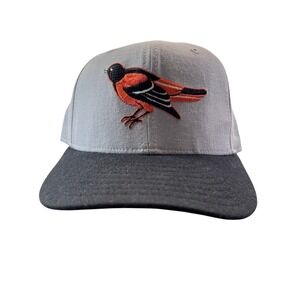 Vintage Baltimore Orioles New Era Hat 7 1/8 Fitted MLB Diamond 5950 USA 90s Gray